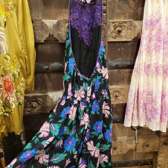 Chasing Unicorns Early Morning Rain Halter Maxi Dress Sz S - Picture 9 of 15